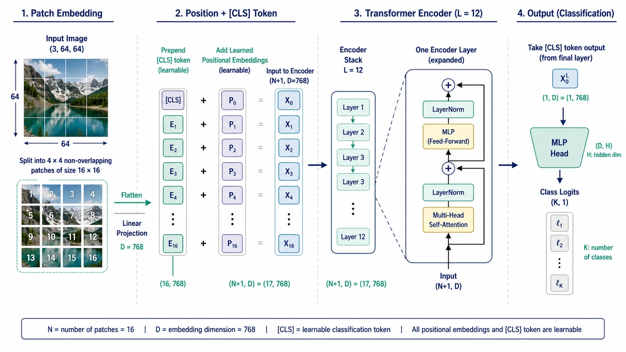 Vision Transformer (ViT) Architecture